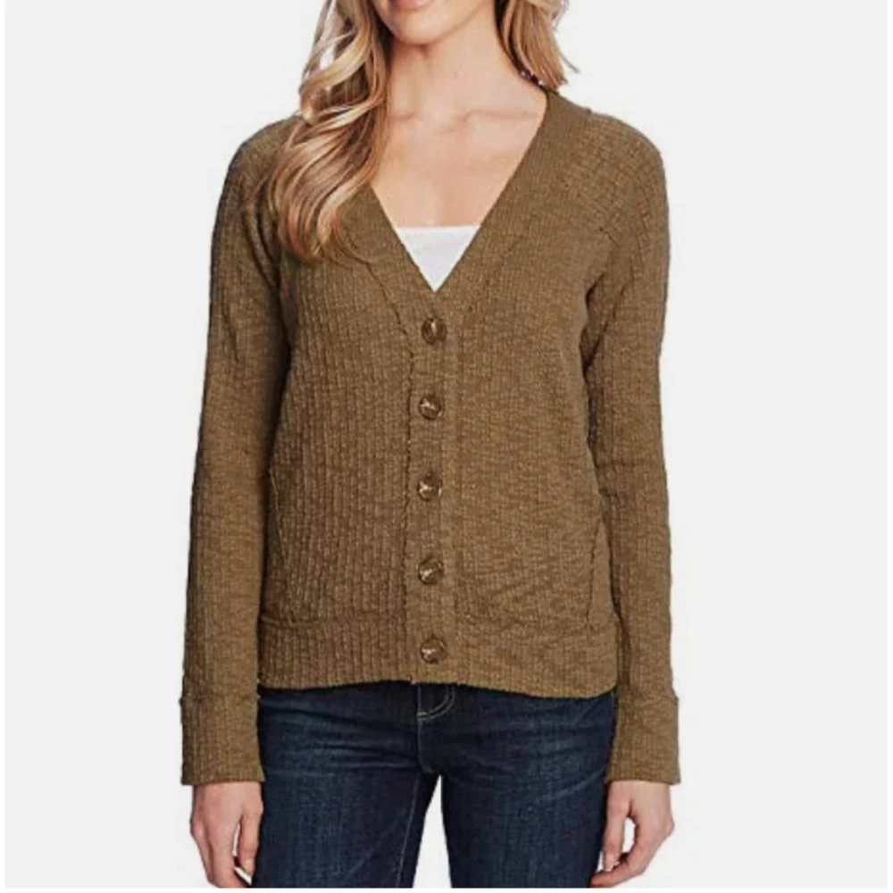 TWO BY VINCE CAMUTO BUTTON CARDIGAN (a209)